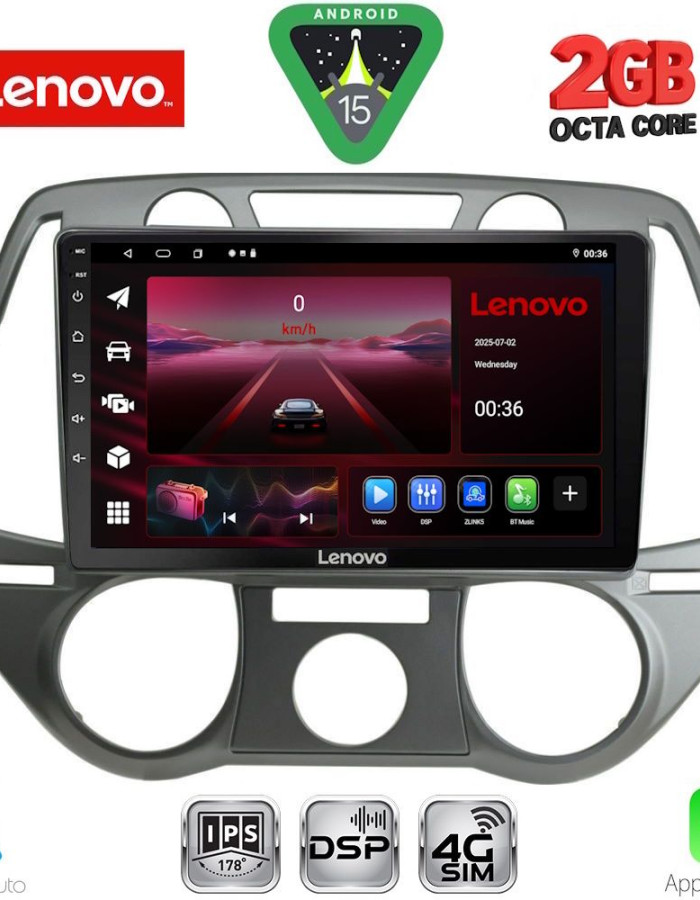 LENOVO LVF 5228_CPA A/C (9inc) MULTIMEDIA TABLET for HYUNDAI i20 mod. 2008-2012