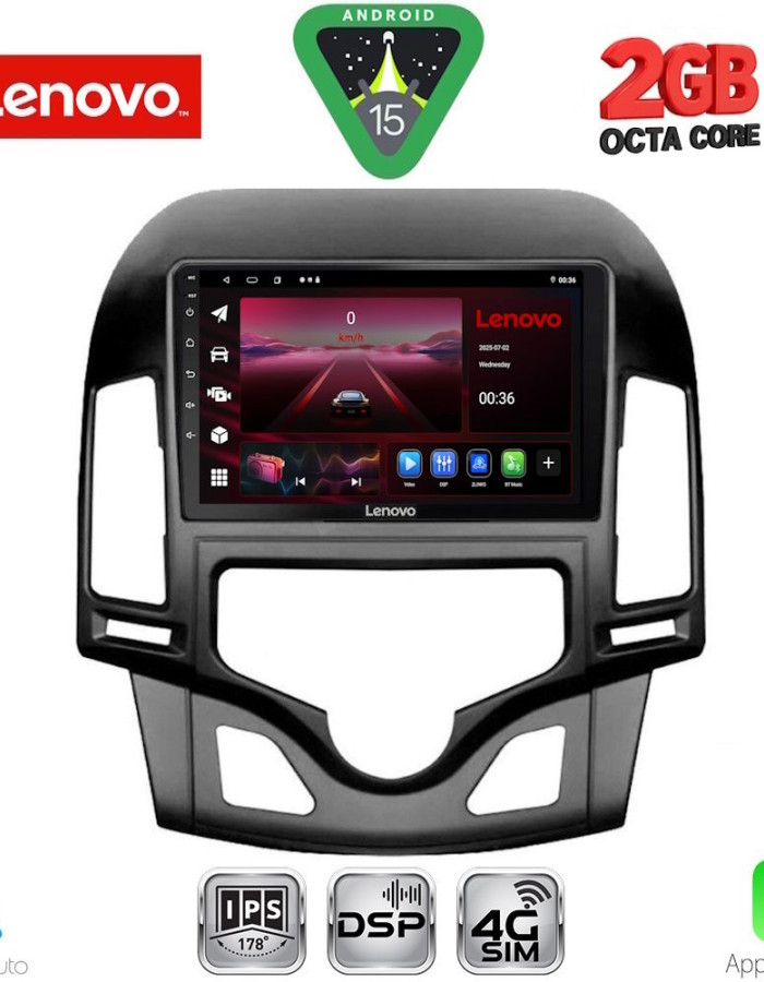 LENOVO LVF 5231_CPA CLIMA (9inc) MULTIMEDIA TABLET for HYUNDAI i30 mod. 2007-2012