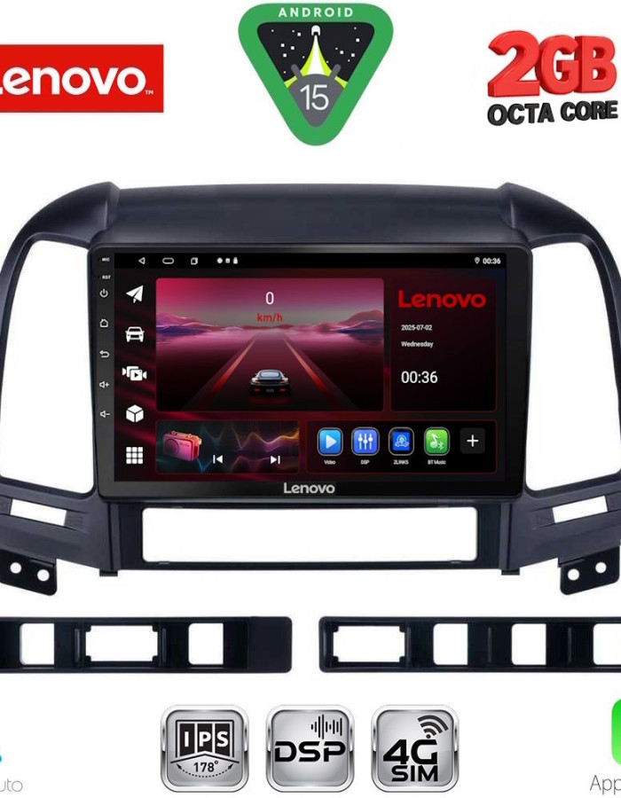 LENOVO LVF 5239_CPA (9inc) MULTIMEDIA TABLET for HYUNDAI SANTA FE  mod. 2005-2013