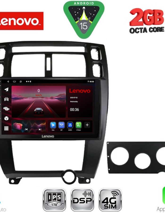 LENOVO LVF 5241BL_CPA (10inc) MULTIMEDIA TABLET for HYUNDAI TUCSON mod. 2004-2010 (BLACK)