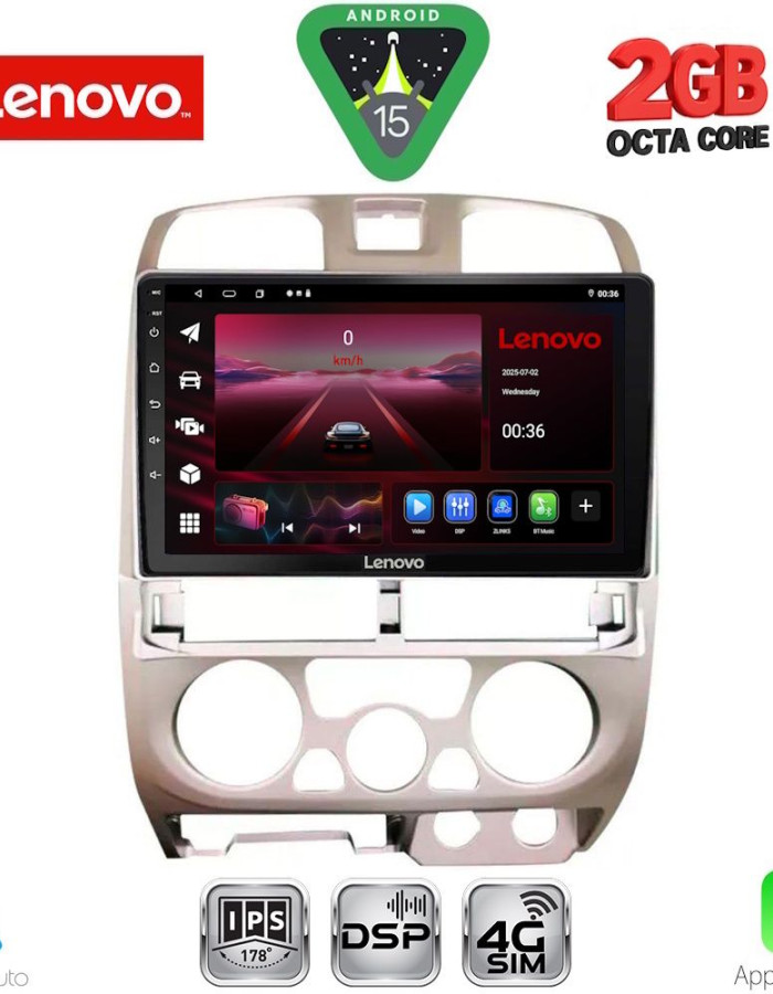 LENOVO LVF 5253SL_CPA (9inc) MULTIMEDIA TABLET for ISUZU D-MAX mod. 2002-2008 (SILVER)