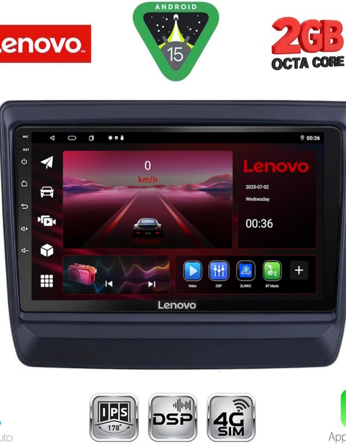 LENOVO LVF 5256_CPA (9inc) MULTIMEDIA TABLET for ISUZU DMAX mod. 2020-2026