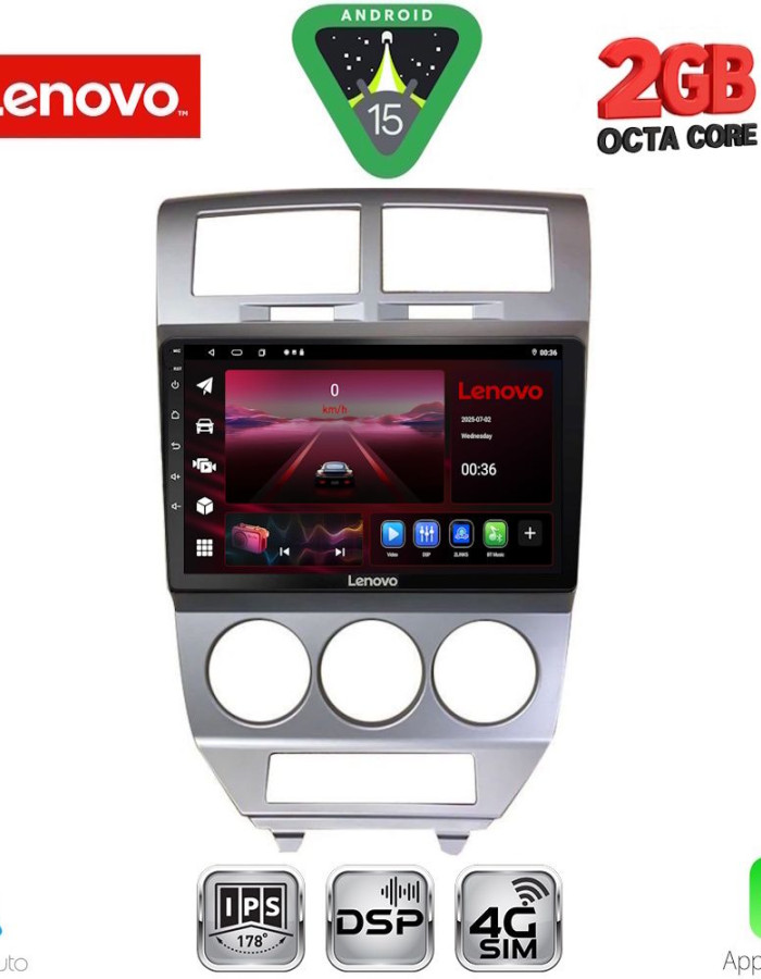 LENOVO LVF 5275_CPA (10inc) MULTIMEDIA TABLET for DODGE CALIBER mod. 2006-2012
