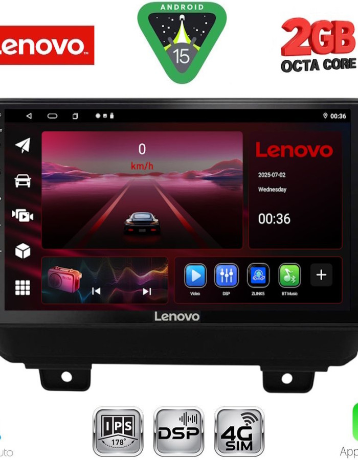 LENOVO LVF 5298_CPA (9inc) MULTIMEDIA TABLET for JEEP WRANGLER mod. 2018-2026