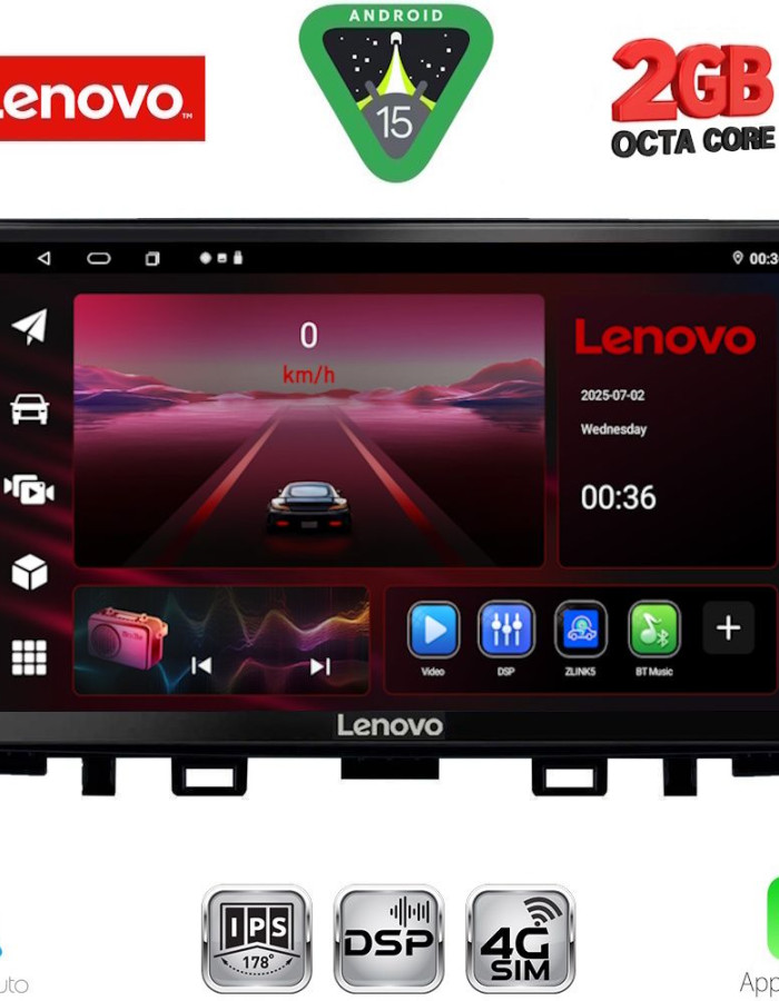 LENOVO LVF 5316_CPA (9inc) MULTIMEDIA TABLET for KIA RIO mod. 2018-2026 – STONIC mod. 2017-2026