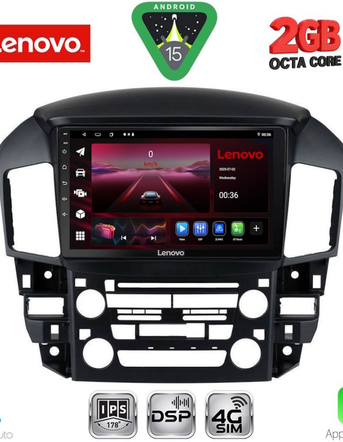 LENOVO LVF 5344_CPA (9inc) MULTIMEDIA TABLET for LEXUS RX 300 mod. 1998-2003
