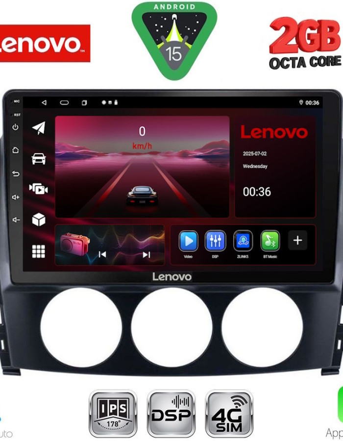 LENOVO LVF 5392_CPA (9inc) MULTIMEDIA TABLET for MAZDA MX5 mod. 2005-2015