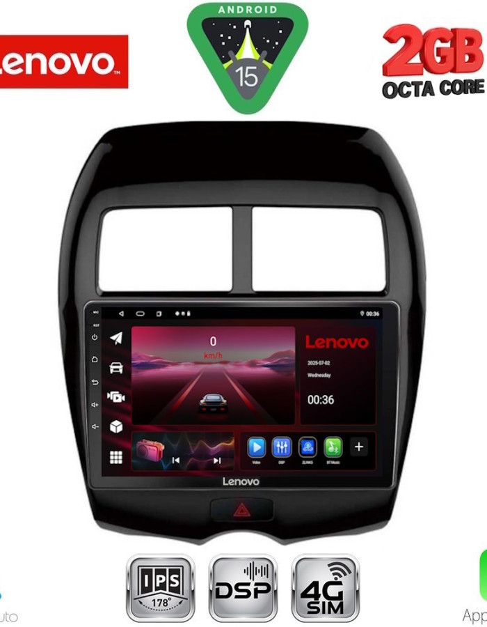 LENOVO LVF 5430_CPA (10inc) MULTIMEDIA TABLET for MITSUBISHI ASX mod. 2009-2020 - PEUGEOT 4008 mod. 2012-2018
