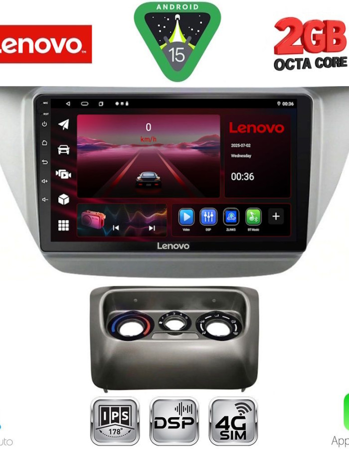 LENOVO LVF 5433_CPA (9inc) MULTIMEDIA TABLET for MITSUBISHI LANCER mod. 2000-2007