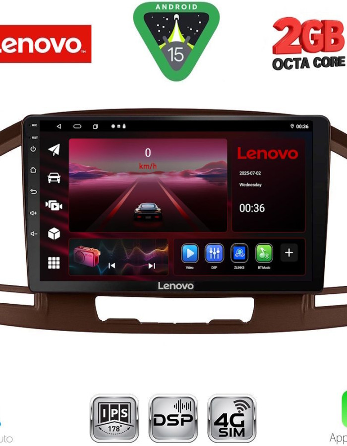LENOVO LVF 5491BR_CPA (9inc) MULTIMEDIA TABLET for OPEL INSIGNIA mod. 2008-2013 (BROWN)