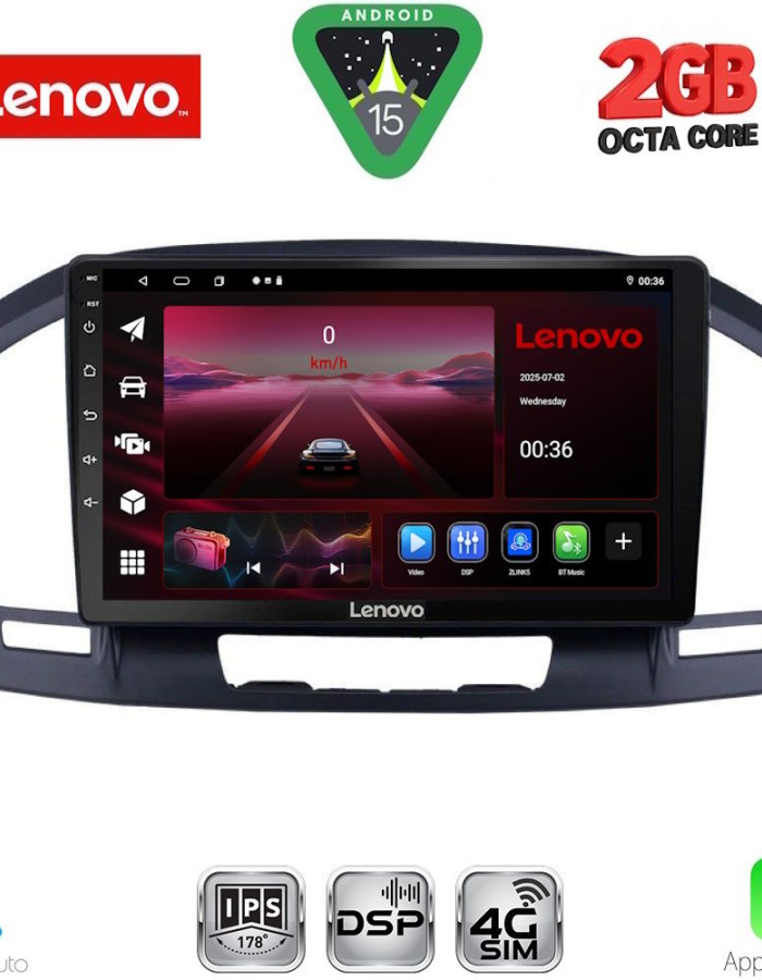 LENOVO LVF 5491BL_CPA (9inc) MULTIMEDIA TABLET for OPEL INSIGNIA mod. 2008-2013 (BLACK)
