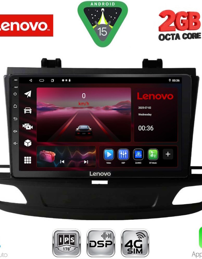 LENOVO LVF 5493_CPA (9inc) MULTIMEDIA TABLET for OPEL INSIGNIA mod. 2018-2024