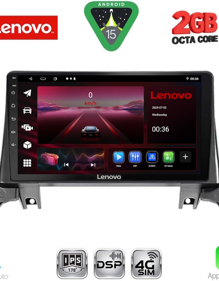 LENOVO LVF 5519_GPS (9inc) MULTIMEDIA TABLET for PEUGEOT 3008 - 5008 mod. 2016-2023