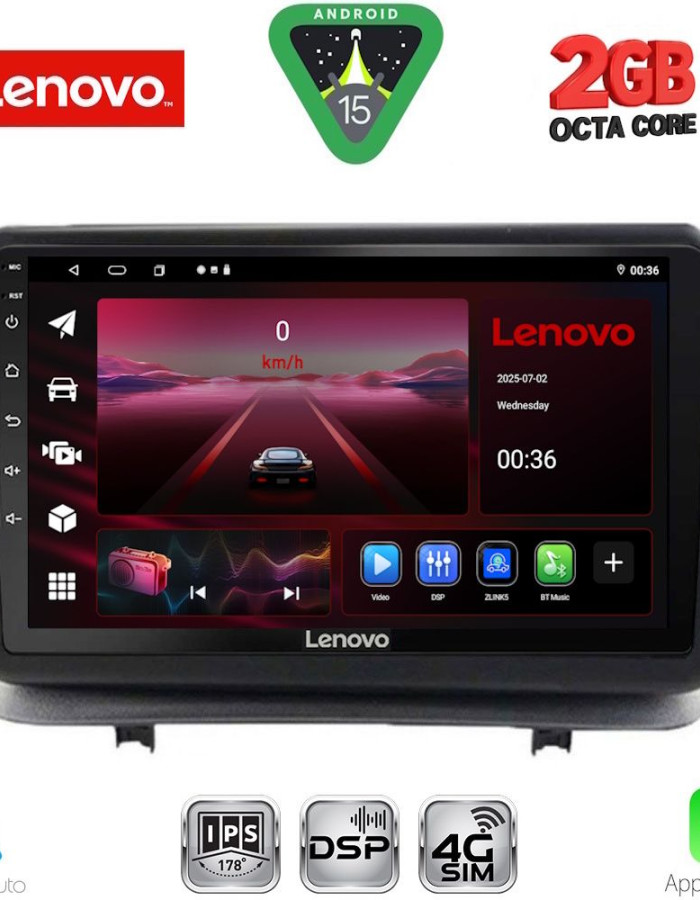 LENOVO LVF 5543_CPA (9inc) MULTIMEDIA TABLET for RENAULT CLIO mod. 2005-2011