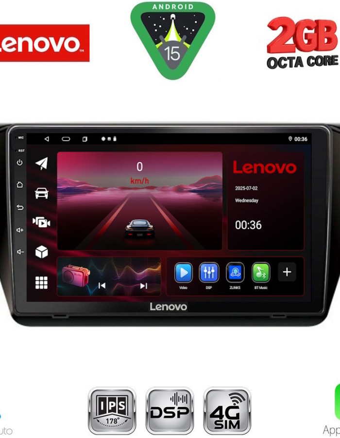 LENOVO LVF 5605_CPA (10inc) MULTIMEDIA TABLET for SKODA SUPERB mod. 2015-2023