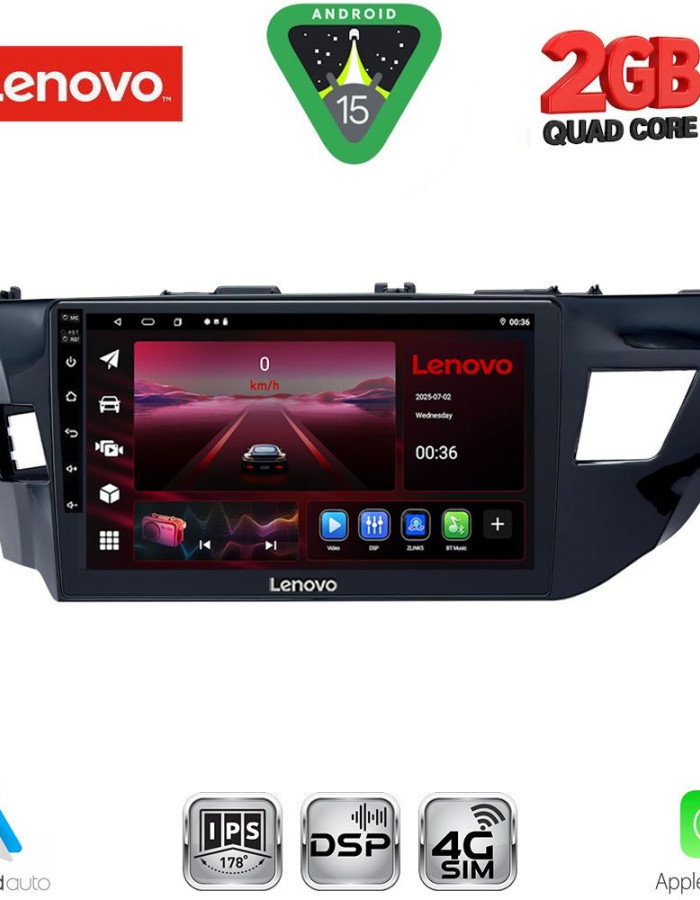LENOVO LVF 5714MD_CPA (10inc) MULTIMEDIA TABLET for TOYOTA COROLLA mod. 2013-2016
