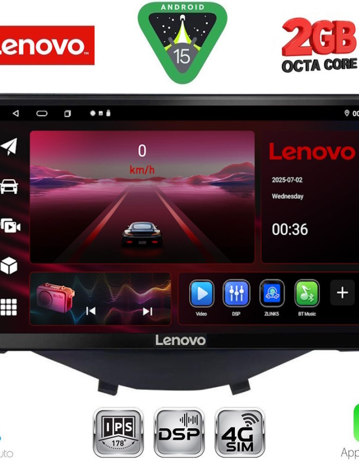 LENOVO LVF 5715_CPA CLIMA-A/C (9inc) MULTIMEDIA TABLET for CITROEN C1-PEUGEOT 108-TOYOTA AYGO mod. 2014-2022