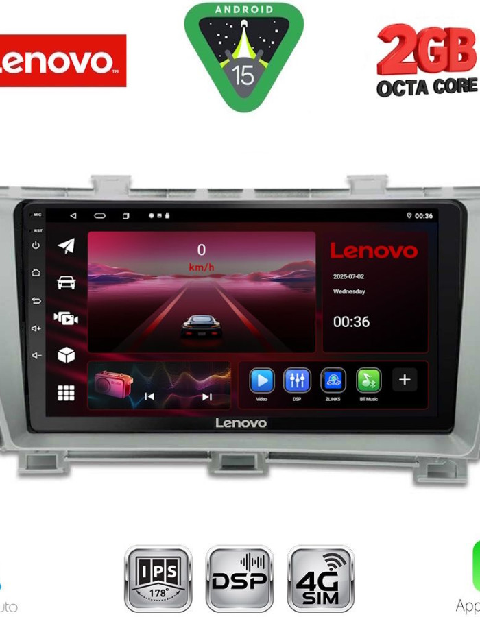 LENOVO LVF 5726SL_CPA (9inc) MULTIMEDIA TABLET for TOYOTA PRIUS mod. 2009-2015 (SILVER)