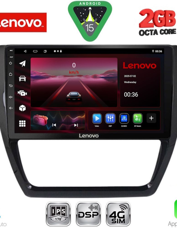 LENOVO LVF 5741_CPA (10inc) MULTIMEDIA TABLET for VW JETTA mod. 2010-2016