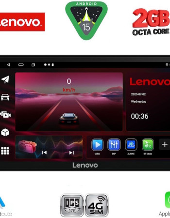 LENOVO LVF 596_CPA (7" DECK) with 4G SIM MULTIMEDIA 2DIN
