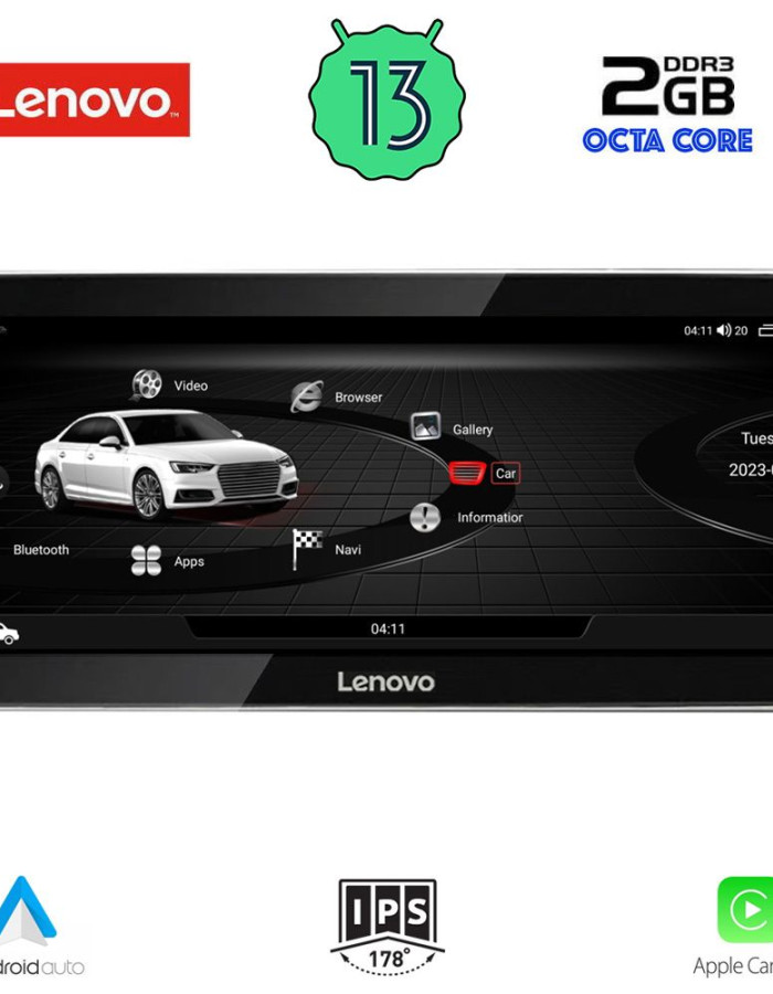 LENOVO LVF 22918_CPA RHD (12.3inc) MULTIMEDIA SYSTEM for AUDI A4 mod. 2009-2016