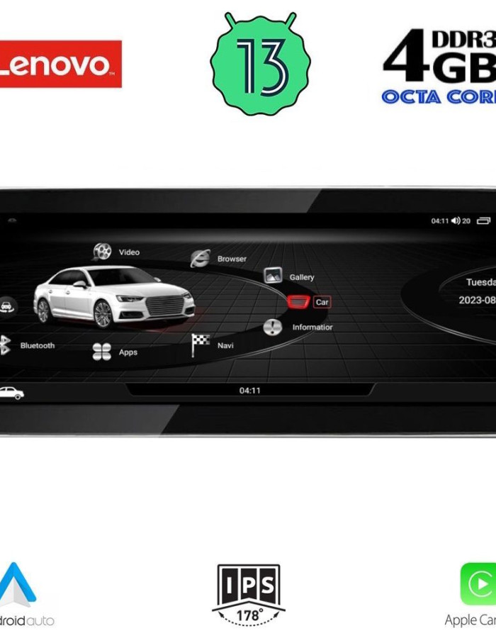 LENOVO LVG 23918_CPA RHD (10.25inc) MULTIMEDIA SYSTEM for AUDI A4 mod. 2009-2016