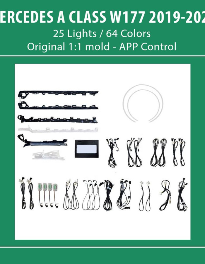 DIQ AMBIENT 8176 A4B - BENZ A (W177) mod. 2019-2024 (Digital iQ Ambient Light for MERCEDES A W177 mod.2019-2024 with 25 Lights)
