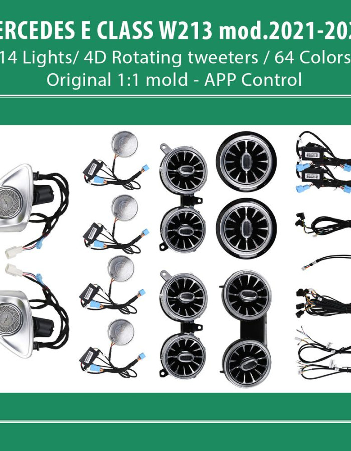 DIQ AMBIENT 8176 ED121 - BENZ E (W213) (Digital iQ Ambient Light for Mercedes E (W213) mod. 2021-2023 with 14 Lights)