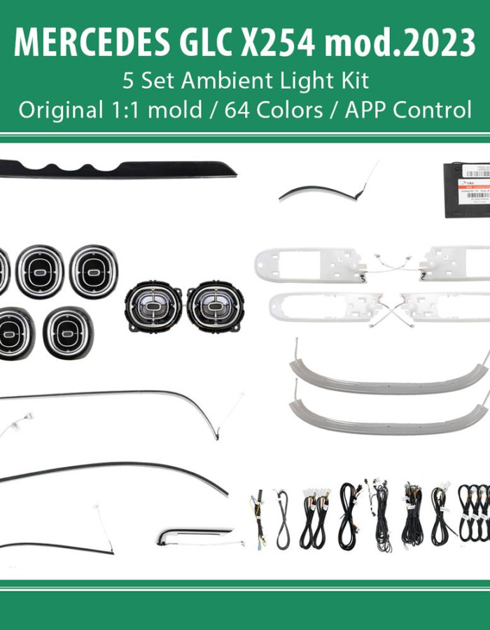DIQ AMBIENT 8173 BJE5 - BENZ GLC (X254) (Digital iQ Ambient Light for Mercedes GLC (X254) mod. 2023> with 5 Set Kit)