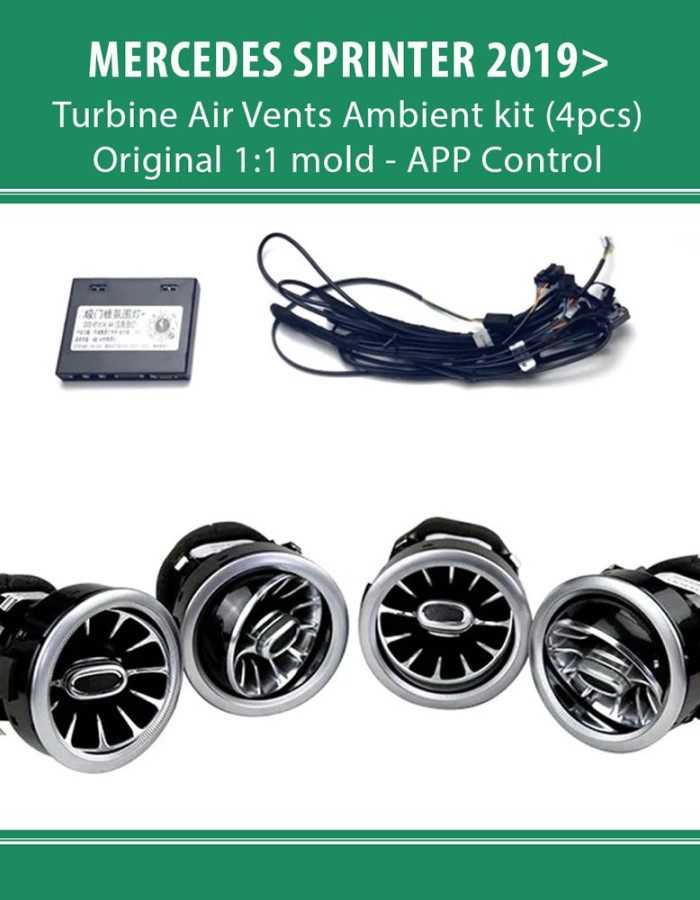 DIQ AMBIENT 8176 SPR - BENZ SPRINTER (W907) (Digital iQ Turbine Air Vent Ambient Light Kit for MERCEDES SPRINTER mod. 2019>)