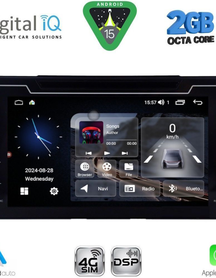 DIGITAL IQ MSF 313_CPA (7" DECK) MULTIMEDIA SYSTEM for  TOYOTA AURIS mod. 2015-2021 – AYGO X mod. 2022-2026 – COROLLA mod. 2017-2019