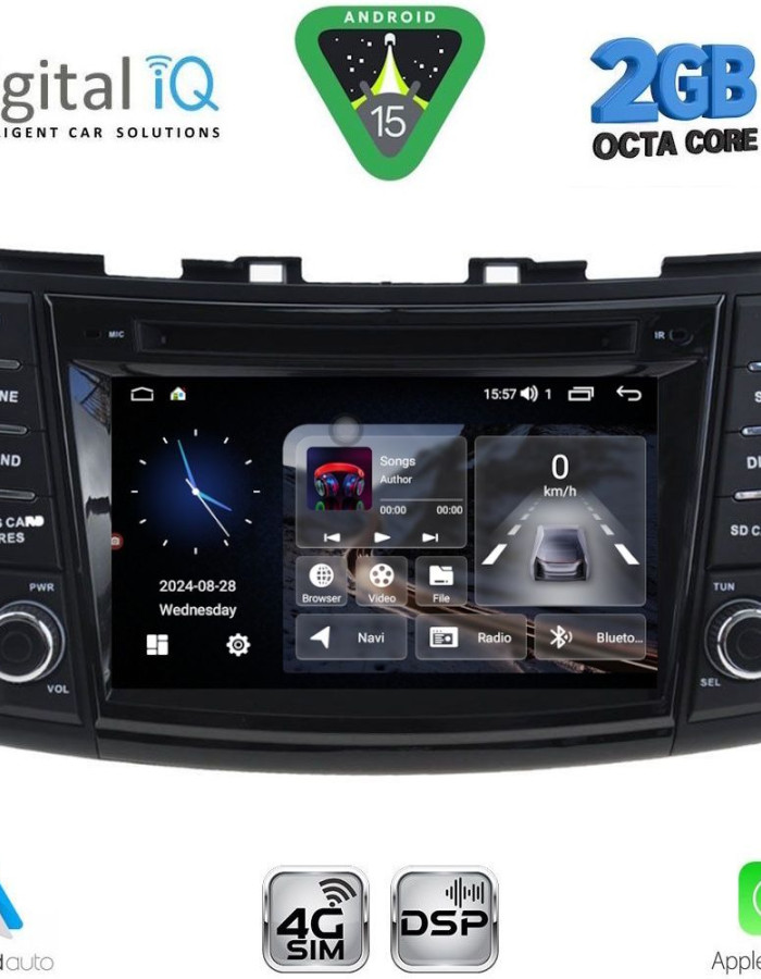 DIGITAL IQ MSF 377_CPA (7" DECK) MULTIMEDIA SYSTEM for SUZUKI SWIFT mod. 2011-2016