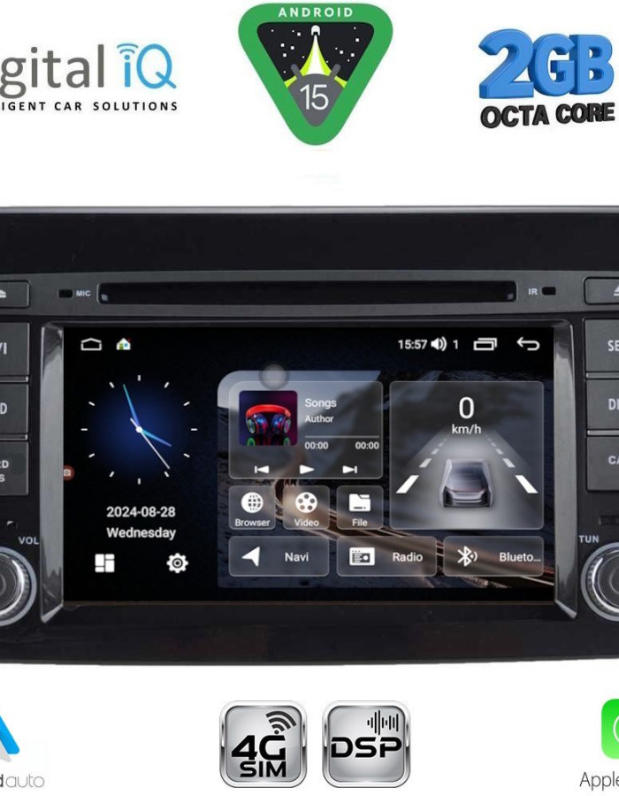 DIGITAL IQ MSF 397_CPA (7” DECK) MULTIMEDIA SYSTEM for FIAT BRAVO mod. 2007-2019