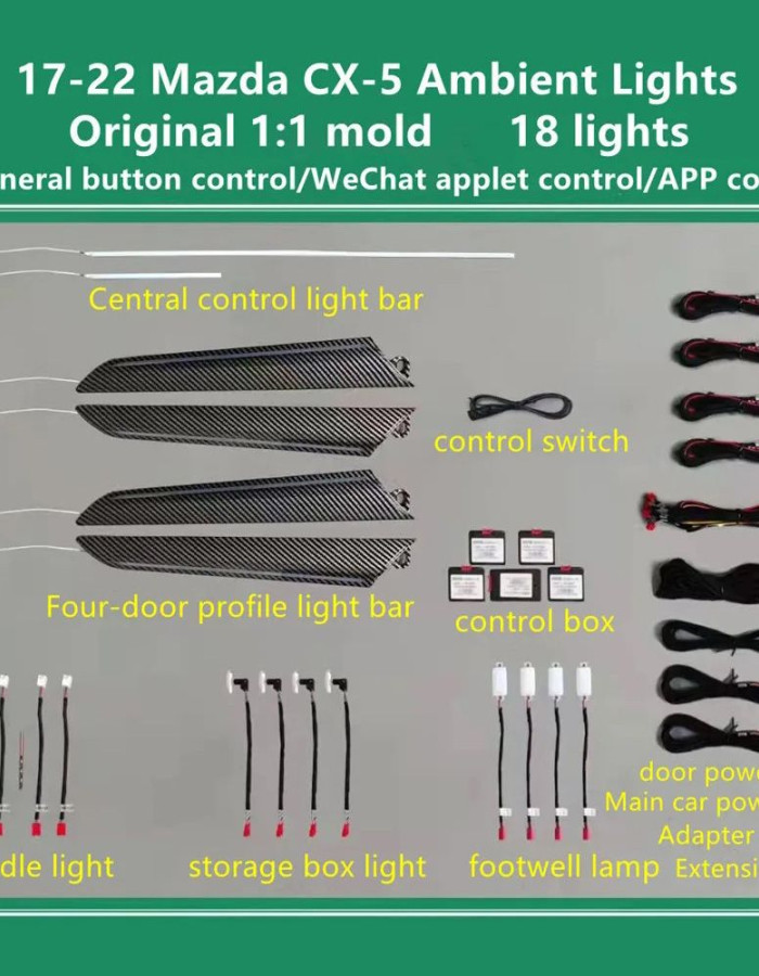 DIQ AMBIENT MAZDA CX-5 (KF) mod. 2016-2025 (Digital iQ Ambient Light for Mazda CX-5 (KF) mod. 2016-2025 with 18 Lights)