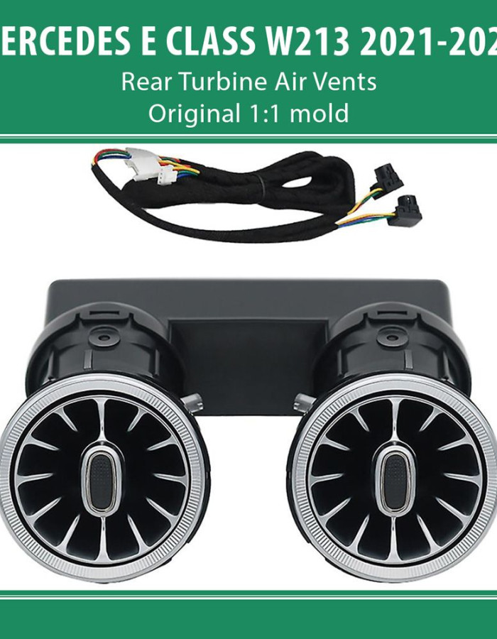 DIQ AMBIENT 8176 IB - REAR AIRVENTS for MERCEDES E (W213) (Digital iQ Rear Turbine Air Vent Ambient Light Kit MERCEDES E (W213) mod. 2020-2023)