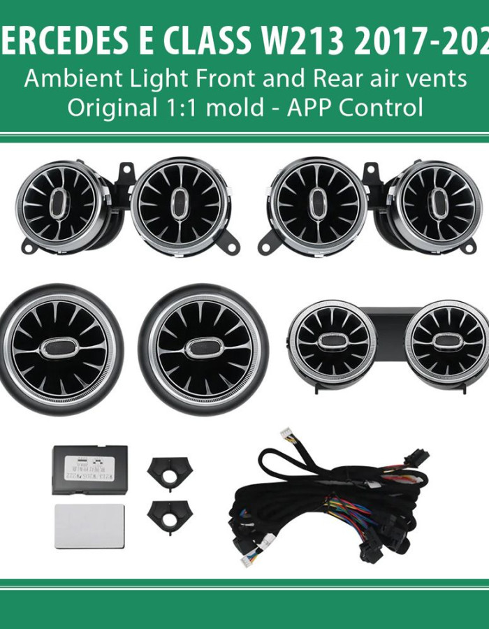 DIQ AMBIENT 8W213IB MERCEDES E AIR VENTS (Digital iQ Turbine Air Vent Ambient Light Kit MERCEDES CLASS W213 mod. 2020-2023)