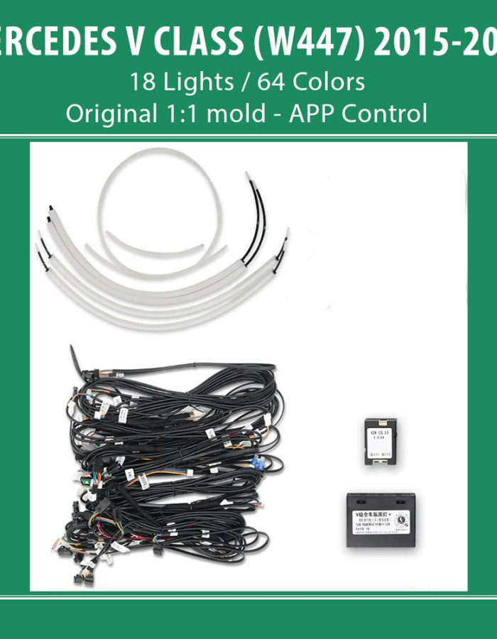 DIQ AMBIENT 8173 DIQ - BENZ V (W447) (Digital iQ Ambient Light for Mercedes V-Class (W447) mod. 2015-2024 with 18 Lights)