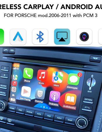 DIGITAL IQ PR 261 CPA (WIRELESS CARPLAY / ANDROID AUTO BOX with 2 CAMERA IN for PORSCHE mod. 2006-2011 with PCM 3 - 6.5'' Screen)