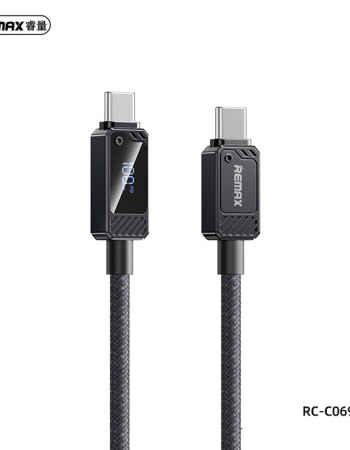 REMAX RC-C069 C-C Type-C to Type-C 100W Fast Charging Cable with Display