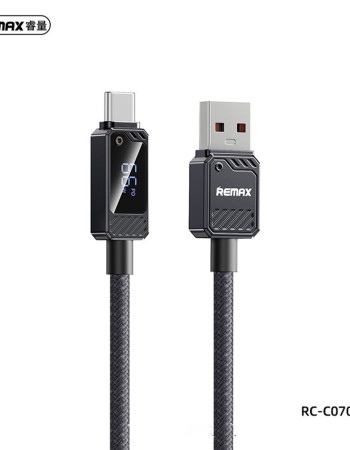 REMAX RC-C070_A-C USB-A to Type-C 66W Fast Charging Cable with Display