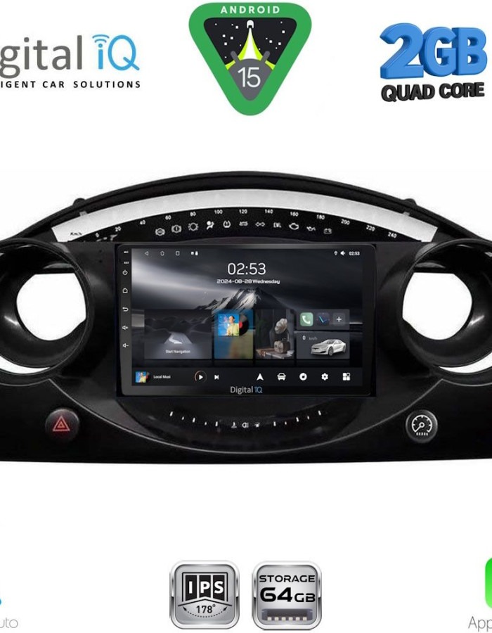 DIGITAL IQ RSD 1063_CPA (9inc) MULTIMEDIA TABLET for MINI COOPER (R50-R52-R53) mod. 2000-2006