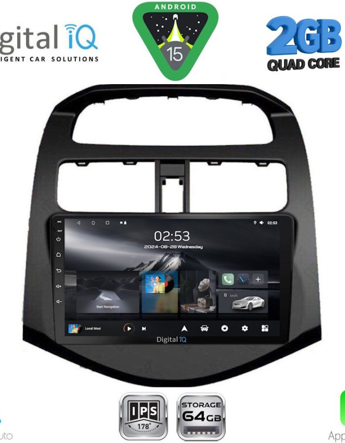 DIGITAL IQ RSD 1078_CPA (9inc) MULTIMEDIA TABLET for CHEVROLET SPARK mod. 2009-2015