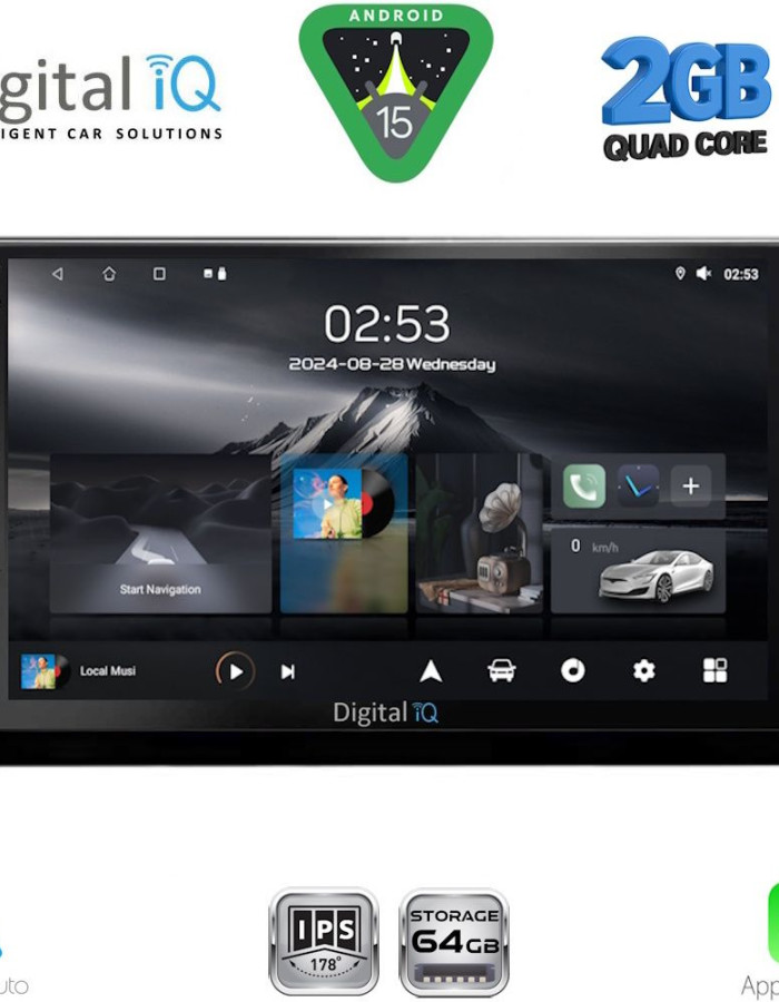 DIGITAL IQ RSD 1082_CPA (10inc) MULTIMEDIA TABLET for CITROEN BERLINGO – OPEL COMBO – PEUGEOT PARTNER – TOYOTA PROACE mod. 2018-2026 - FIAT DOBLO mod. 2022-2026