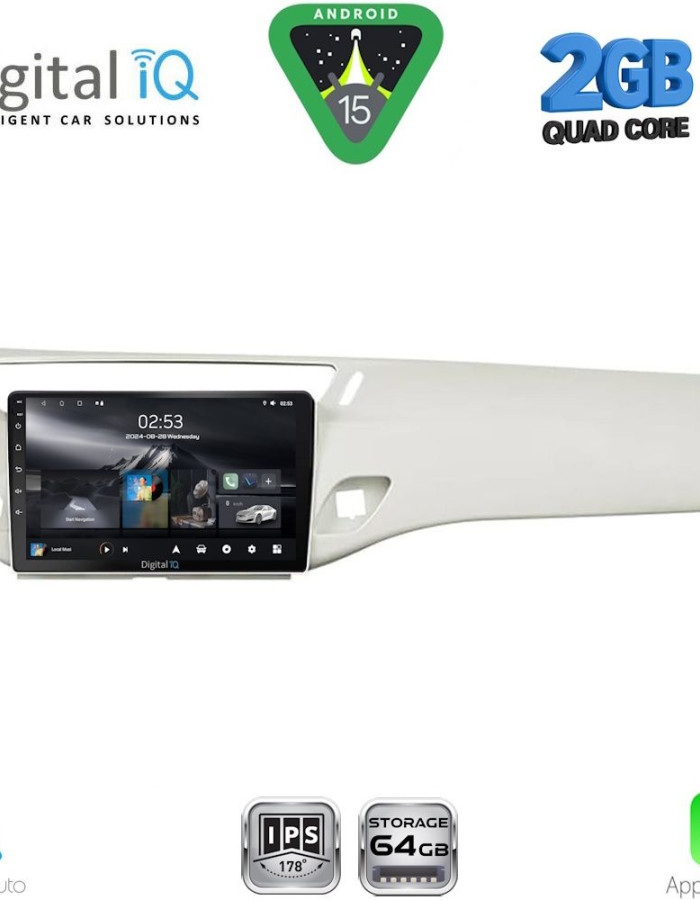 DIGITAL IQ RSD 1092WH_CPA (9inc) MULTIMEDIA TABLET for CITROEN C3 - DS3 mod. 2009-2016 (WHITE)