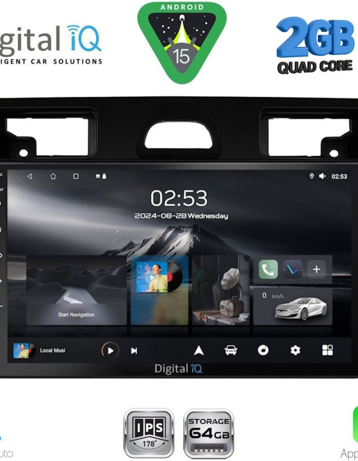 DIGITAL IQ RSD 1153BL_CPA (9inc) MULTIMEDIA TABLET for FORD FIESTA mod. 2005-2008 (BLACK)