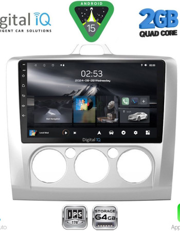 DIGITAL IQ RSD 1156SL_CPA A/C (9inc) MULTIMEDIA TABLET for FORD FOCUS mod. 2005-2012 (SILVER)