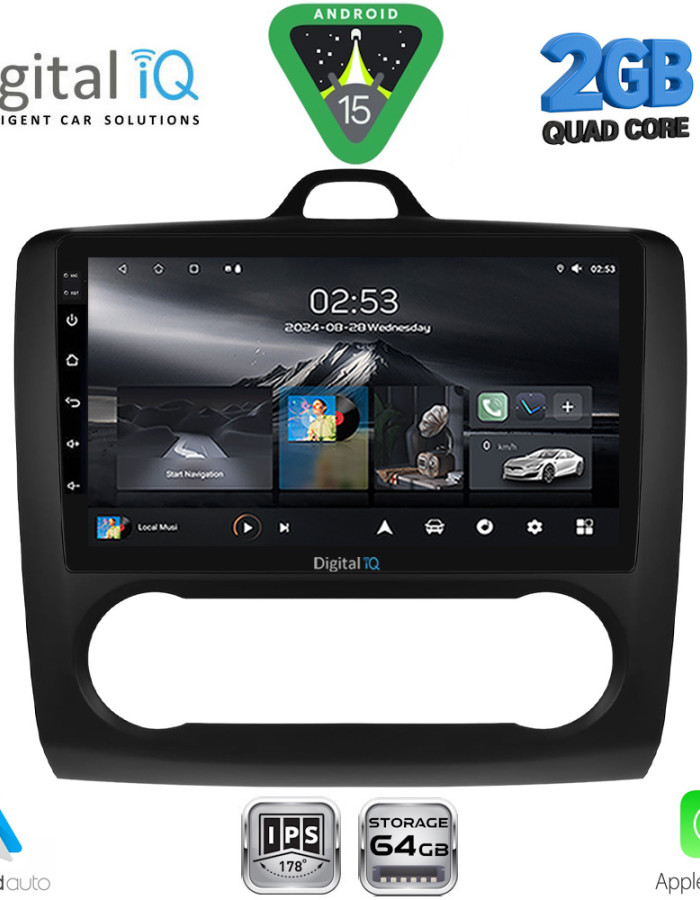 DIGITAL IQ RSD 1156BL_CPA CLIMA (9inc) MULTIMEDIA TABLET for FORD FOCUS mod. 2005-2012 (BLACK)