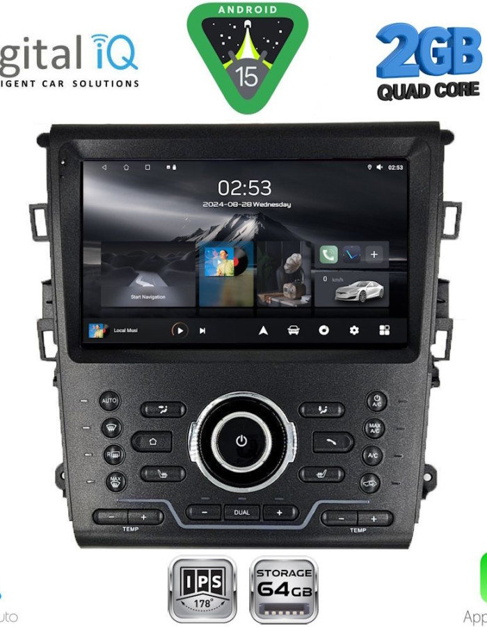 DIGITAL IQ RSD 1164_CPA CLIMA (9inc) MULTIMEDIA TABLET for FORD MONDEO mod. 2014-2023