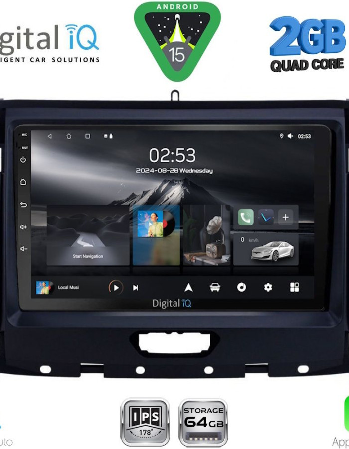 DIGITAL IQ RSD 1173_CPA (9inc) MULTIMEDIA TABLET for FORD RANGER mod. 2018-2023