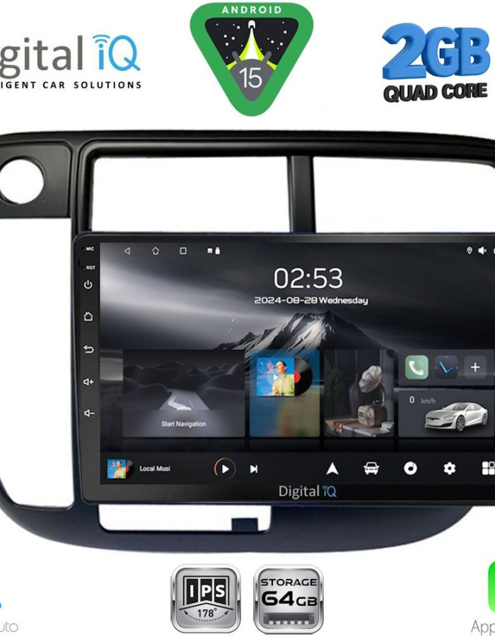 DIGITAL IQ RSD 1186_CPA CLIMA (9inc) MULTIMEDIA TABLET for HONDA CIVIC mod. 1995-2001